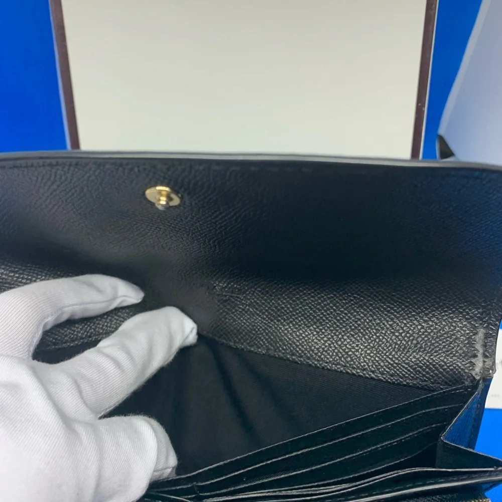 Coach black pebbled‎ leather wallet - Picture 7 of 7